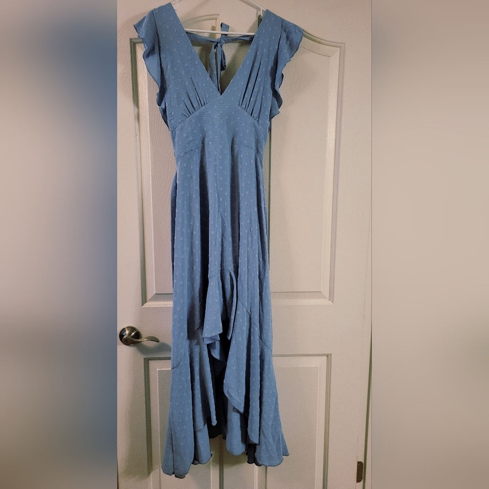 Altar'd State Blue Asymmetrical High-Low Sundress